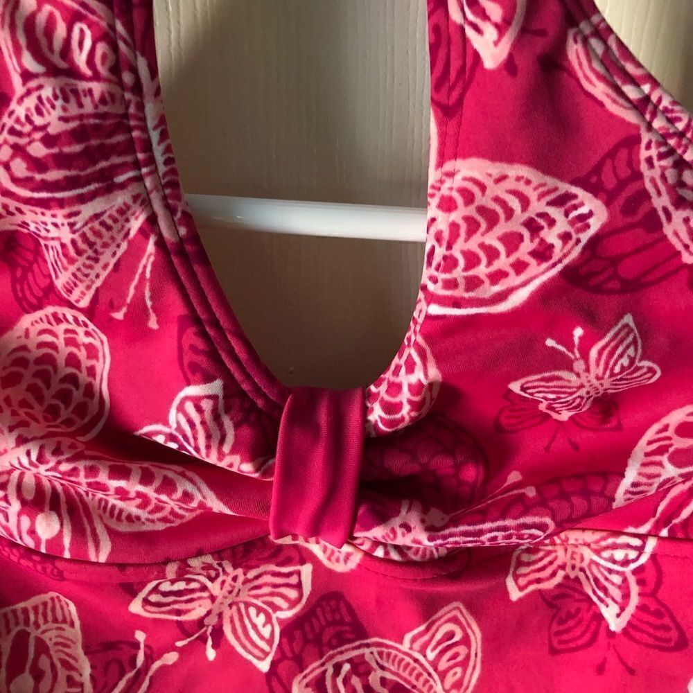 Lands End Girls Ruffled One Pc 16 - Picture 4 of 6